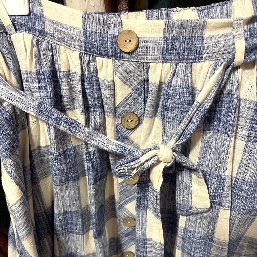 Plaid swing skirt